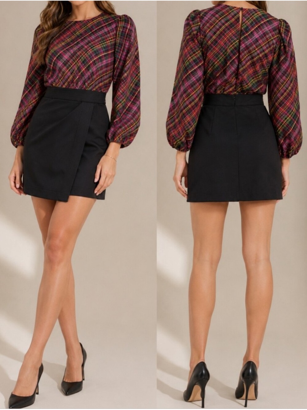 LDT Ivonne Plaid Dress NWT